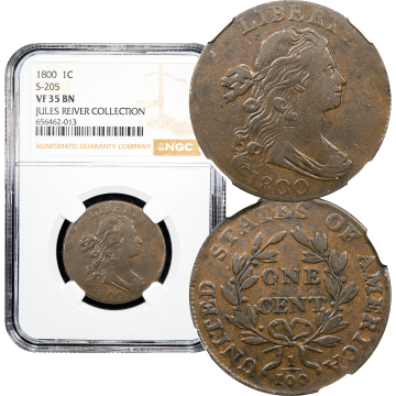 1800 Draped Bust Large Cent (1c) S-205 Composite Image