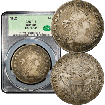 1802 Draped Bust Dollar ($1) Wide Date Composite Image