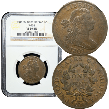 1803 Draped Bust Large Cent (1c) Small Date Large Fraction Composite Image