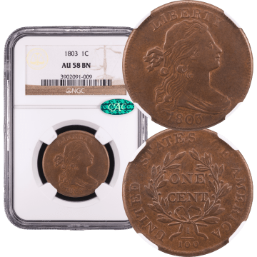 1803 Draped Bust Large Cent (1c) Small Date Small Fraction Composite Image
