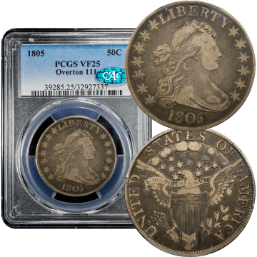 1805 Draped Bust Half Dollar (50c) O-111 Composite Image