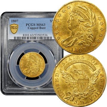 1807 Capped Bust Gold Half Eagle ($5) Composite Image