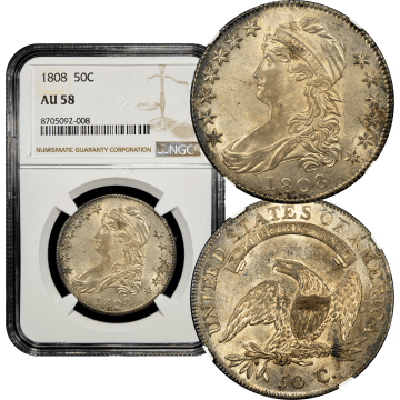 1808 Capped Bust Half Dollar (50c) Composite Image