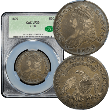 1809 Capped Bust Half Dollar (50c) O-106 Composite Image