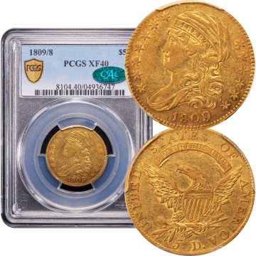 1809/8 Capped Bust Gold Half Eagle ($5) Composite Image