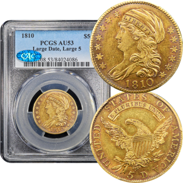 1810 Capped Bust Gold Half Eagle ($5) Large Date, Large 5 Composite Image