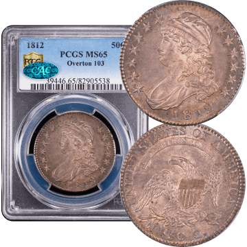 1812 Capped Bust Half Dollar (50c) O-103 Composite Image