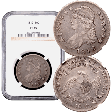 1812 Capped Bust Half Dollar (50c) O-104 Composite Image