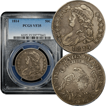 1814 Capped Bust Half Dollar (50c) O-102 Composite Image