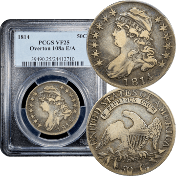 1814 Capped Bust Half Dollar (50c) O-108a E/A Composite Image