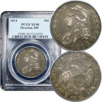 1814 Capped Bust Half Dollar (50c) O-109 Composite Image