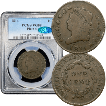 1814 Classic Head Large Cent (1c) Plain 4 Composite Image