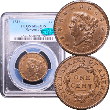 1816 Coronet Large Cent (1c) Newcomb 2 Composite Image