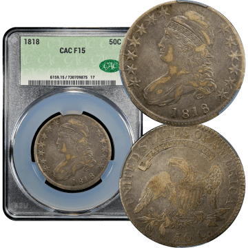 1818 Capped Bust Half Dollar (50c) O-110.1 (R4) Composite Image