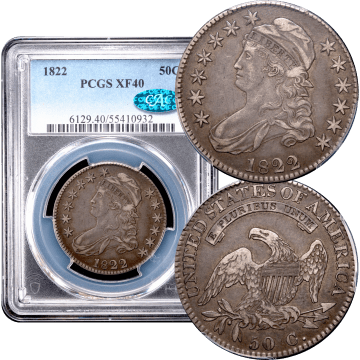 1822 Capped Bust Half Dollar (50c) O-109 Composite Image