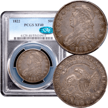 1822 Capped Bust Half Dollar (50c) O-111 Composite Image