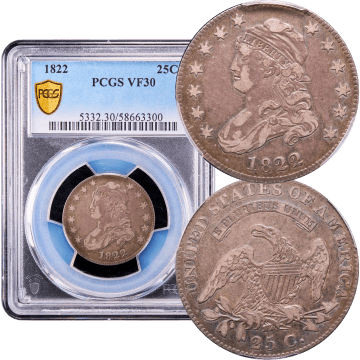 1822 Capped Bust Quarter (25c) Composite Image