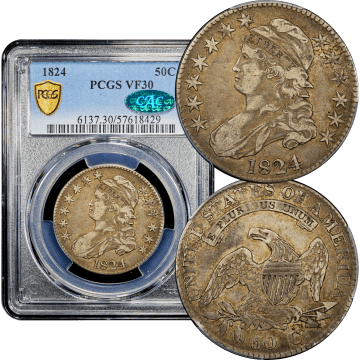 1824 Capped Bust Half Dollar (50c) Composite Image