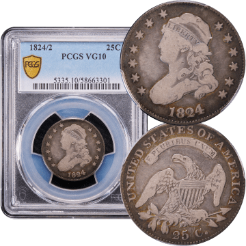 1824/2 Capped Bust Quarter (25c) Composite Image
