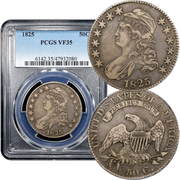 1825 Capped Bust Half Dollar (50c) Composite Image