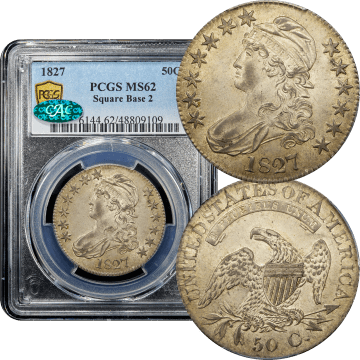 1827 Capped Bust Half Dollar (50c) Square Base 2  Composite Image