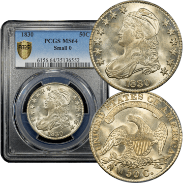 1830 Capped Bust Half Dollar (50c) Small 0 Composite Image