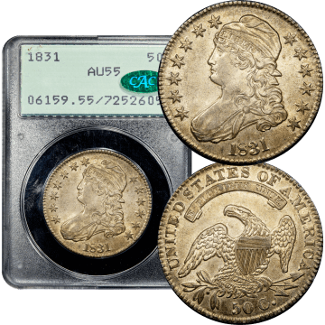 1831 Capped Bust Half (50c) Rattler Composite Image