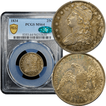 1834 Capped Bust Quarter (25c) Composite Image