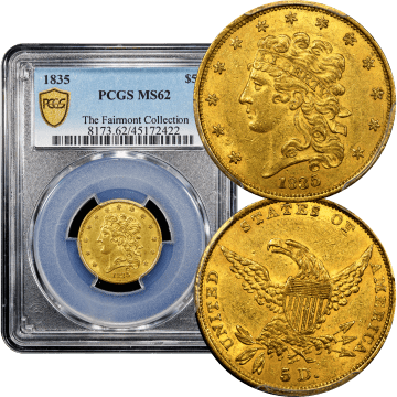 1835 Classic Head Gold Half Eagle ($5) Composite Image