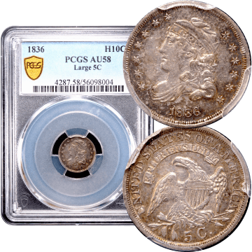 1836 Capped Bust Half Dime (H10C) Large 5C Composite Image