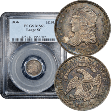 1836 Capped Bust Half Dime (h10c) Large 5C Composite Image