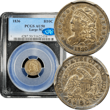 1836 Capped Bust Half Dime (H10C) Composite Image