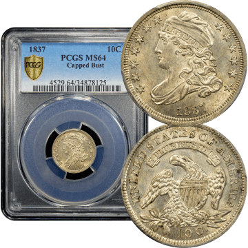 1837 Capped Bust Dime (10c) Composite Image