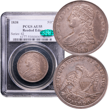 1838 Capped Bust Half Dollar (50c) Composite Image
