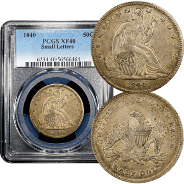 1840 Seated Liberty Half Dollar (50c) Small Letters Composite Image