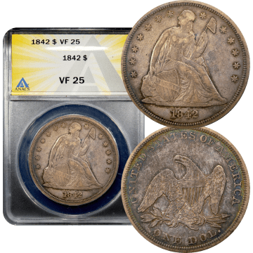 1842 Seated Liberty Dollar ($1) Composite Image