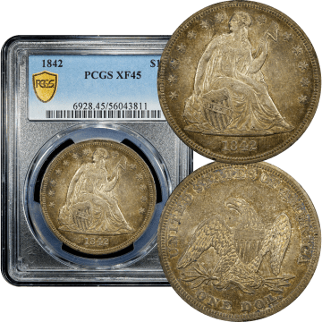 1842 Seated Liberty Dollar ($1) Composite Image