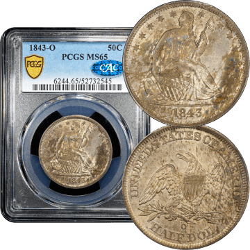 1843-O Seated Liberty Half Dollar (50c) Composite Image