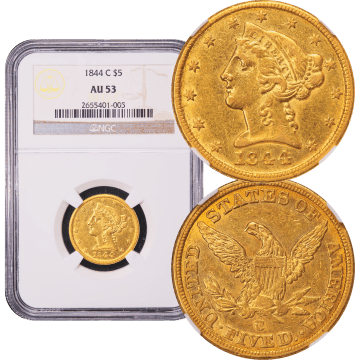 1844-C Liberty Gold Half Eagle ($5) Composite Image