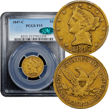 1847-C Liberty Gold Half Eagle ($5) Composite Image