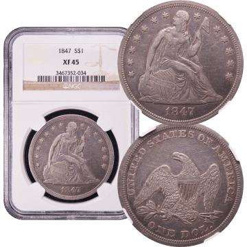 1847 Seated Liberty Dollar ($1) Composite Image
