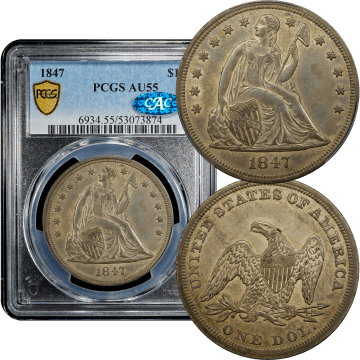 1847 Seated Liberty Dollar ($1) Composite Image