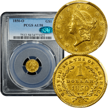 1850-O Gold Dollar (G$1) Composite Image