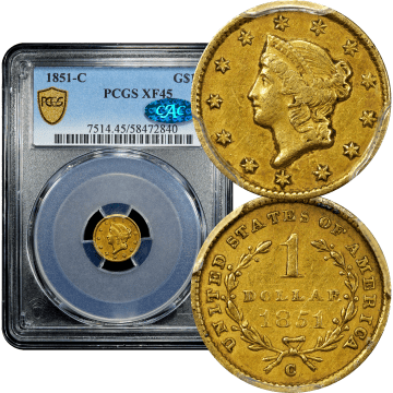 1851-C Gold Dollar ($1) Composite Image