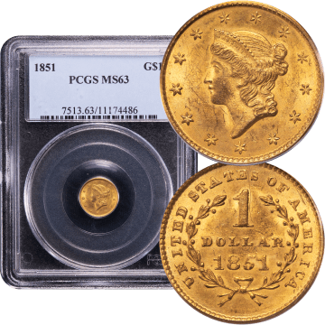 1851 Gold Dollar (G$1) Composite Image