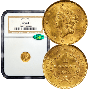 1852 Gold Dollar ($1) Composite Image