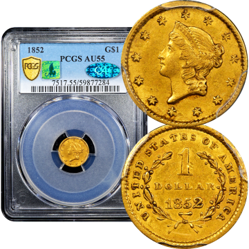 1852 Gold Dollar ($1) Composite Image
