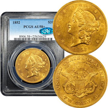 1852 Liberty Gold Double Eagle ($20) Composite Image