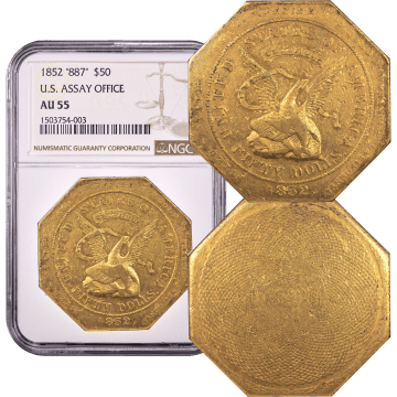 1852 U.S. Assay Office $50 Slug (887) Composite Image