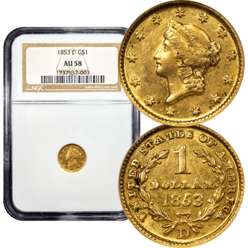 1853-D Gold Dollar ($1) Composite Image